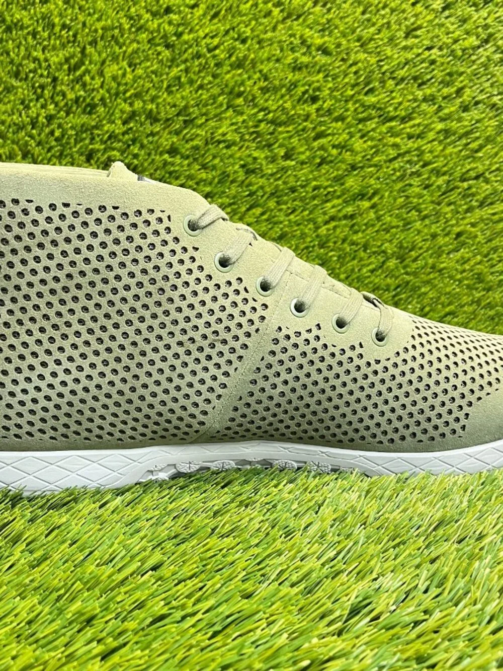 Nobull Mid Suede Trainers Mens Size 18‎ Green Running Lace Up Shoes Sneakers